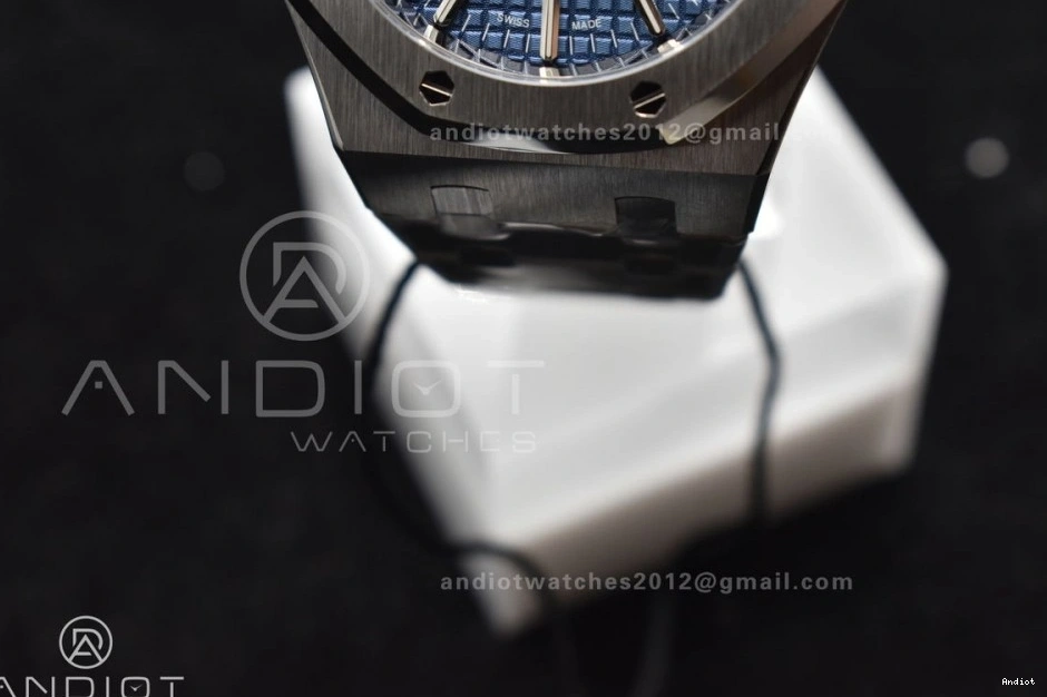 ZF Royal 1:1 Blue SS Oak 15450 37mm SS Bracelet Super SA3120 on Clone Textured Best Edition Dial 1204